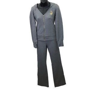 GUESS ZIP‎ HOODIE & STRAIGHT LEG SWEAT PANTS SET   Sm NWT